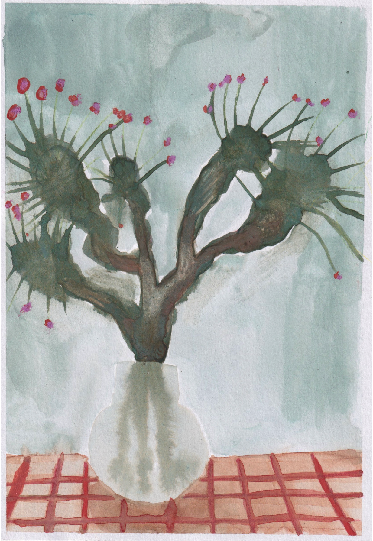 Cactus on table (Print)